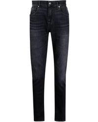 7 For All Mankind - Straight-leg Washed Jeans - Lyst
