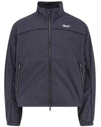 Represent - Check-Pattern Logo-Embroidered Jacket - Lyst