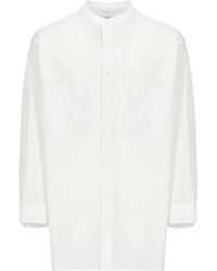 Yohji Yamamoto - Camisa con cuello redondo - Lyst