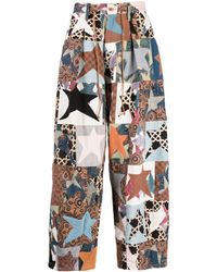STORY mfg. - Patchwork Wide-leg Trousers - Lyst