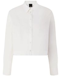 Pinko - Carne Cropped Shirt With Gathered Back - Lyst
