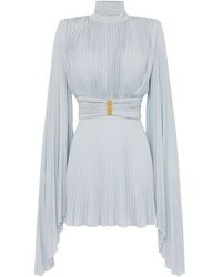 Elisabetta Franchi - Pleated Mini Dress - Lyst