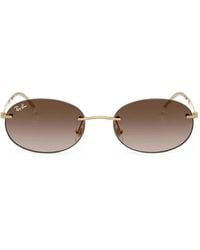 Ray-Ban - Rimless Oval-Frame Sunglasses - Lyst