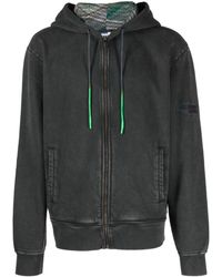 Missoni - Logo-embroidered Zip-up Hooded Jacket - Lyst