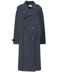 Frankie Shop - Bleecker Double-Breasted Plaid Trench Coat - Lyst