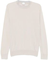 Eleventy - Layered-Neck Ribbed-Trim Sweater - Lyst