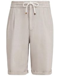 Brunello Cucinelli - Garment-Dyed Bermuda Shorts - Lyst