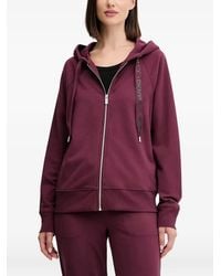 DKNY - Drawstring Zip-Up Hoodie - Lyst
