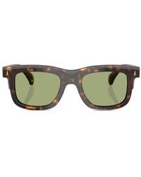 Moncler - Sonnenbrille Mit Logo-Print - Lyst