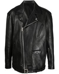 Rick Owens - Luke Stooges Zip-Up Leather Jacket - Lyst