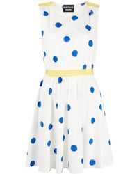 Boutique Moschino - Polka Dot-print Sleeveless Mini Dress - Lyst