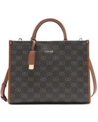 Liu Jo - Medium Logo-Print Shoulder Bag - Lyst