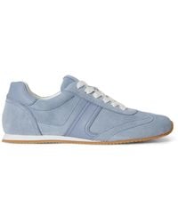 Ralph Lauren - Dani Suede & Leather Low-Profile Trainer - Lyst