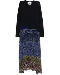 Mii - Crew-Neck Printed Midi Dress - Lyst