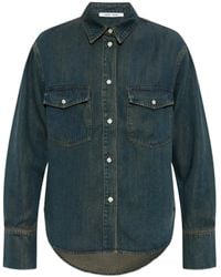 Samsøe & Samsøe - Camisa Vaquera Con Bolsillo En El Pecho - Lyst