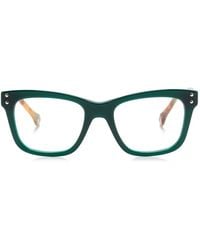 Carolina Herrera - Square Acetate Engraved Glasses - Lyst