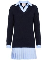 Cinq À Sept - Loreli Layered-Effect Pleated Mini Dress - Lyst