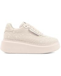 KARL LAGERFELD - Faux-Pearl Embellished Chunky-Sole Sneakers - Lyst