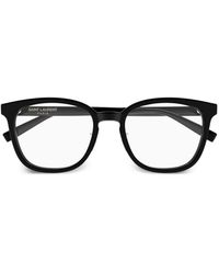 Saint Laurent - Brille Mit Eckigem Gestell - Lyst