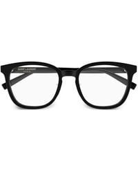 Saint Laurent - Brille Mit Eckigem Gestell - Lyst