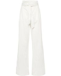 Max Mara - Cotton And Silk Blend Trousers - Lyst