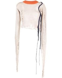 OTTOLINGER - Pull Crop À Effet Usé - Lyst