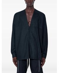 Rick Owens - Lido Larry V-Neck Leather Shirt - Lyst