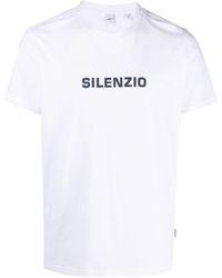 Aspesi - T-Shirt mit "Silenzio"-Print - Lyst
