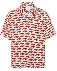 Rhude - Geometric-Pattern Silk Shirt - Lyst