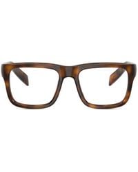 Prada - Tortoiseshell-Effect Square-Frame Glasses - Lyst