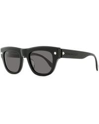 McQueen - Spike-Stud Rectangle-Frame Sunglasses - Lyst