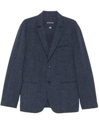 John Varvatos - Check-Pattern Notched-Lapel Jacket - Lyst