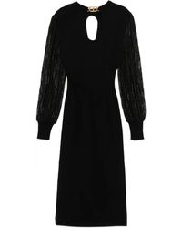 Twinset - Vestido midi de punto - Lyst