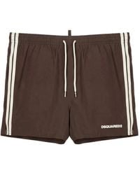 DSquared² - Logo Midi Swim Shorts - Lyst