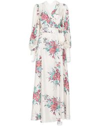 Raquel Diniz - Aurora Floral-Print Silk-Satin Maxi Dress - Lyst