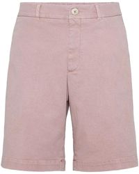 Brunello Cucinelli - Denim Bermuda Shorts - Lyst