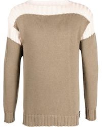Fendi - Two-tone Intarsia-knit Jumper - Lyst