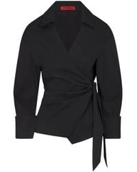 Simon Miller - Anya Poplin Wrap Blouse - Lyst