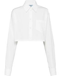Prada - Cotton Poplin Shirt - Lyst