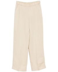 GANT - Elasticated-Waistband Straight-Leg Trousers - Lyst