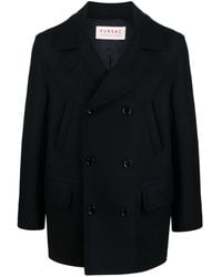 Fursac - Doppelreihiger Mantel mit fallendem Revers - Lyst
