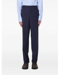 Etro - Pressed-Crease Wool Trousers - Lyst