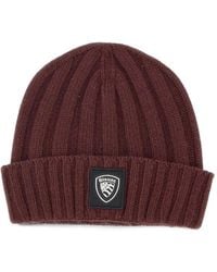 Blauer - Ribbed-Knit Beanie Hat - Lyst