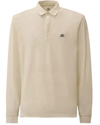 C.P. Company - Long-Sleeve Logo Polo Shirt - Lyst