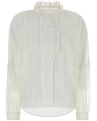Isabel Marant - Leota Ruffled Pleated Shirt - Lyst