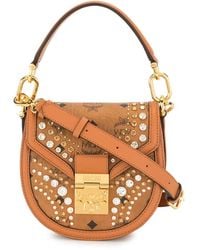 MCM - Crystal-Embellished Shoulder Bag - Lyst