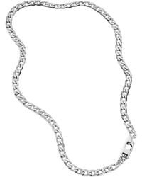 DIESEL - Logo-Pendant Curb-Chain Necklace - Lyst