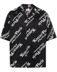 KENZO - Overhemd Met Logoprint - Lyst