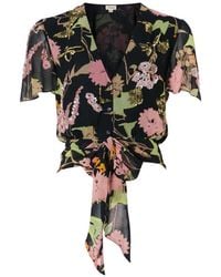 Temperley London - Maisie Sequin-Embellished Floral-Print Blouse - Lyst