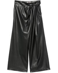 Aniye By - Caly Draped Faux-Leather Trousers - Lyst